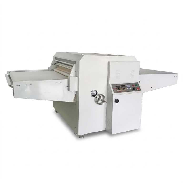 Source the FB-NHG series fusing machine at Saikie Trading Dubai. 0-200°C temp control, roller pressurizing, wrinkle-free interlining & custom GCC setups.